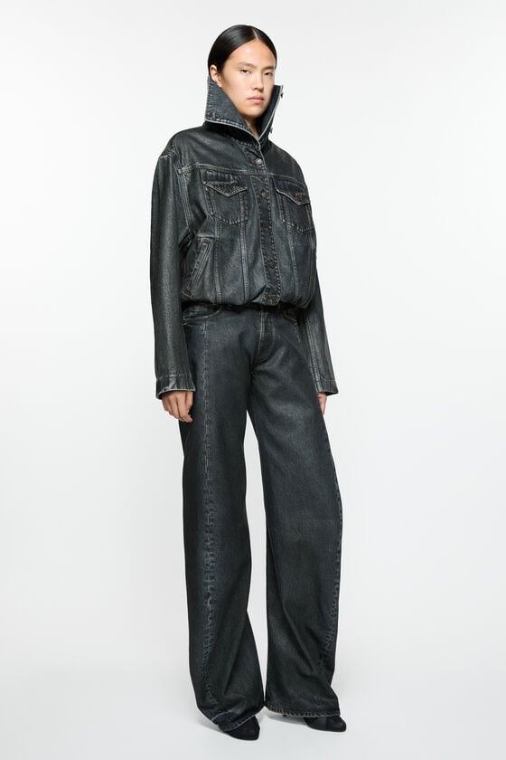 Acne Studios Beschichtete Jeansjacke Laufsteg-Show Limitierter Zeitrabatt