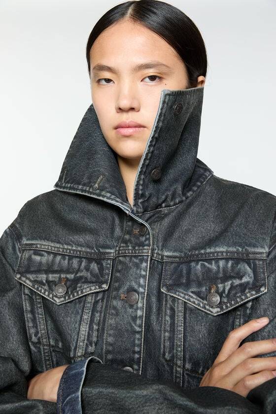 Acne Studios Beschichtete Jeansjacke Laufsteg-Show Limitierter Zeitrabatt