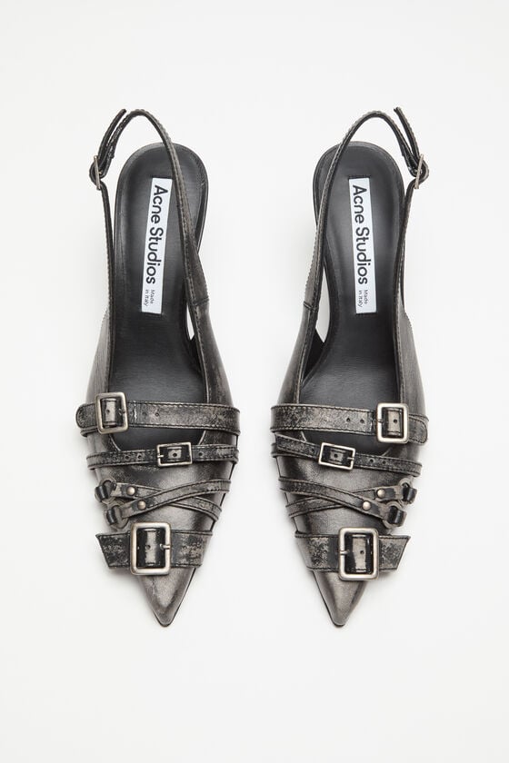 Acne Studios Slingbacks aus Leder mit Absatz Riesige Ersparnisse