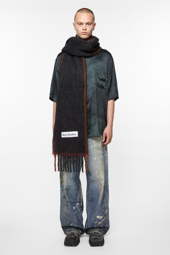 Acne Studios Woll-Mohair-Schal – Schmal Tiefpreis