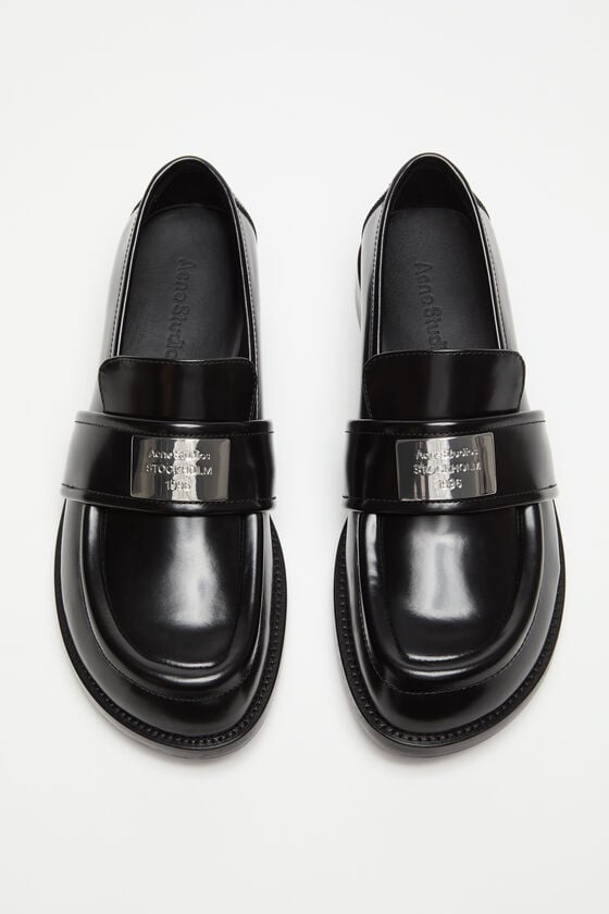 Acne Studios Slipper aus gebürstetem Leder Wochenangebot