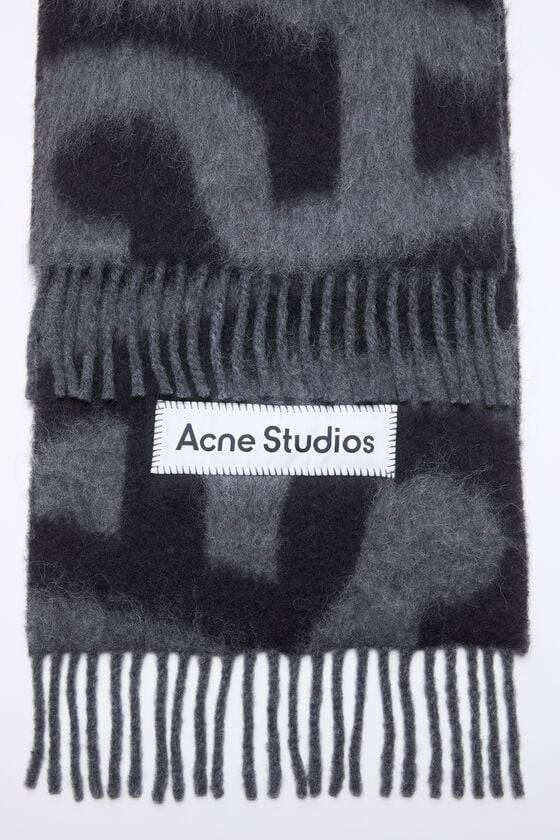 Acne Studios Scarf wool alpaca logo Kostenlose Rückgabe