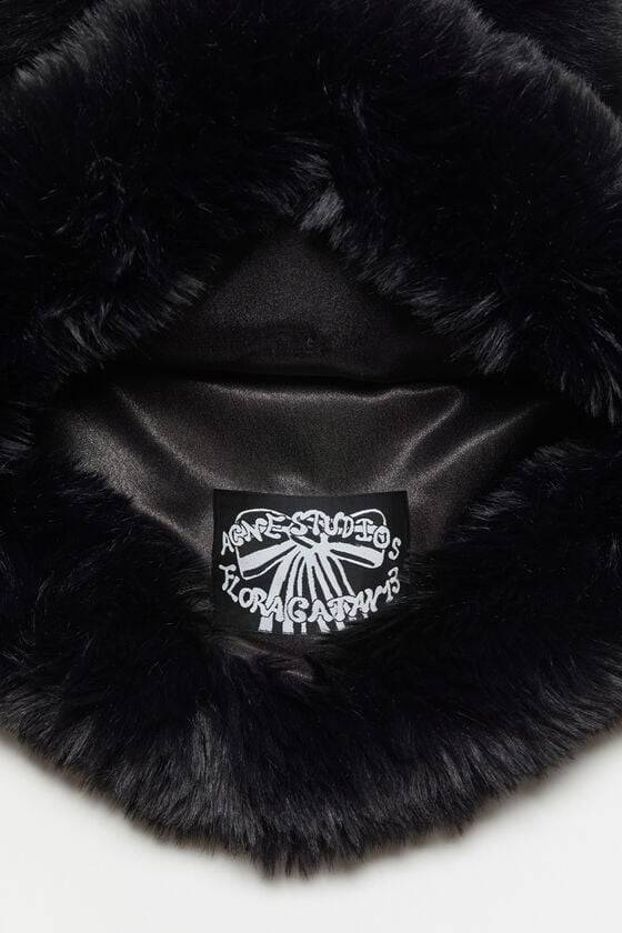 Acne Studios Flauschige Mütze mit Schleife Letzte 3 Tage