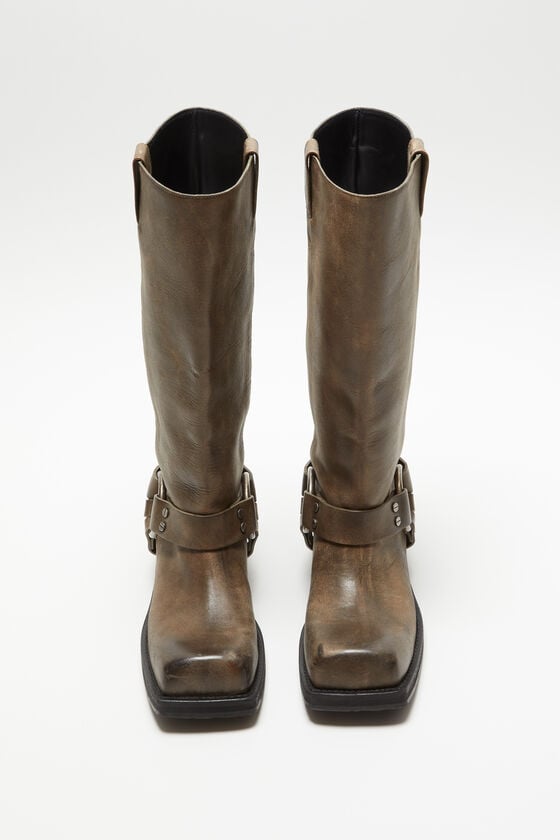 Acne Studios Lederstiefel mit Schnalle Nur für heute