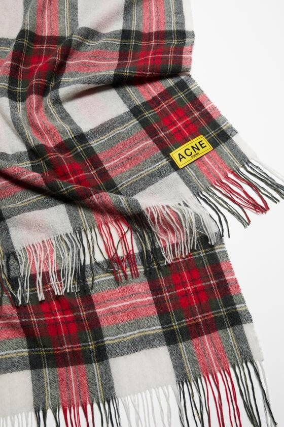 Acne Studios Karierter Fransen-Schal Hotsell