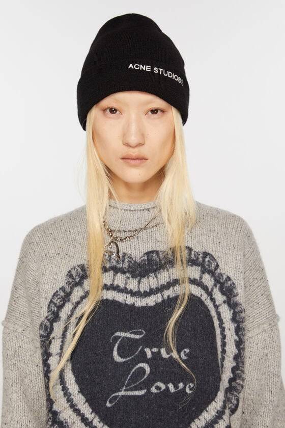 Acne Studios Beanie mit Logo Meist gekauft