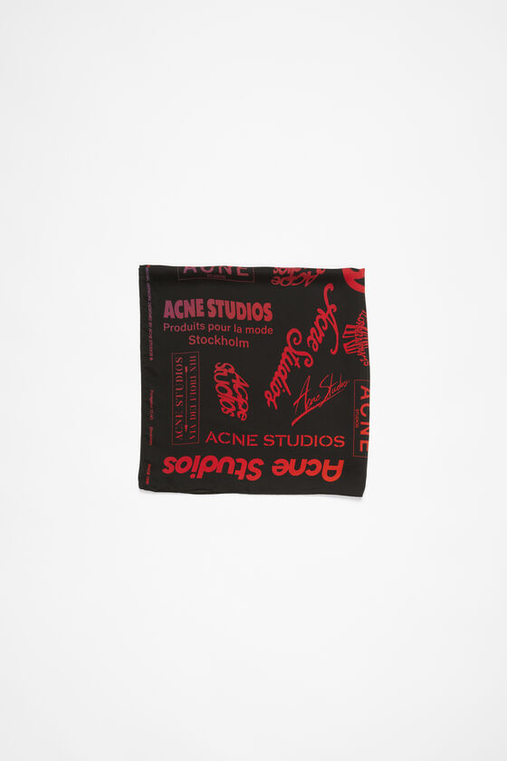 Acne Studios Seidenschal mit Logo-Prints