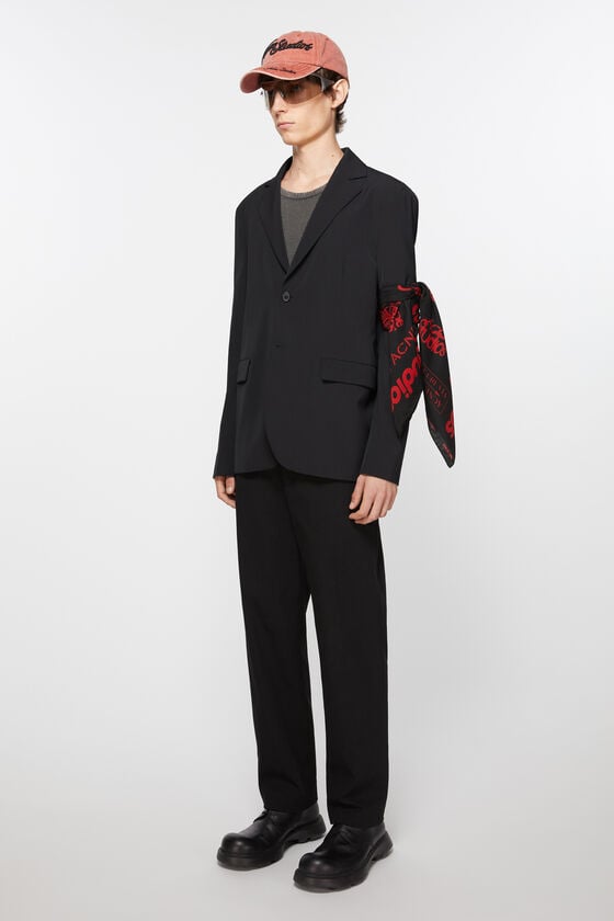 Acne Studios Seidenschal mit Logo-Prints Kostenloser Versand