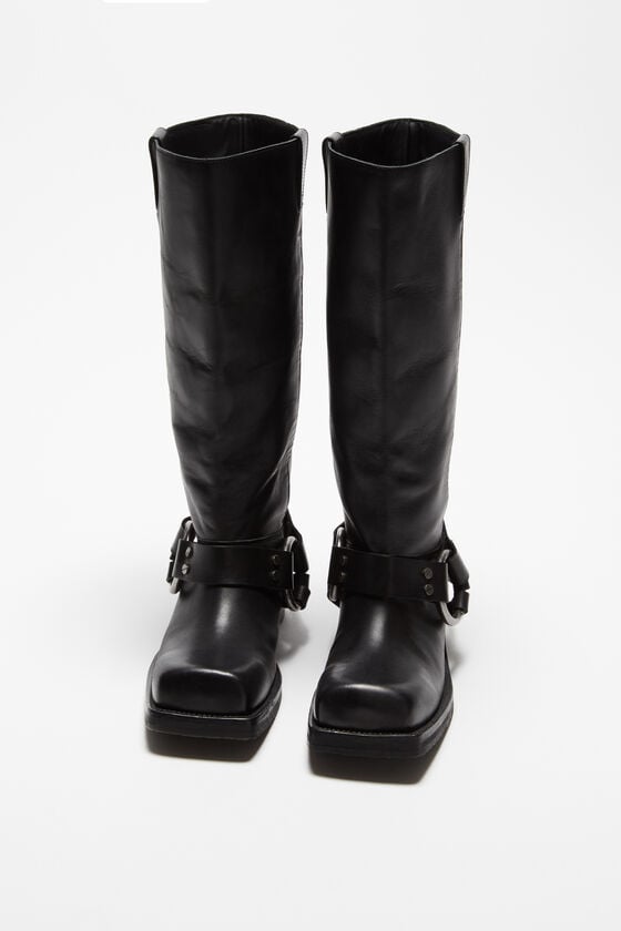 Acne Studios Lederstiefel mit Schnalle Limitierter Zeitrabatt