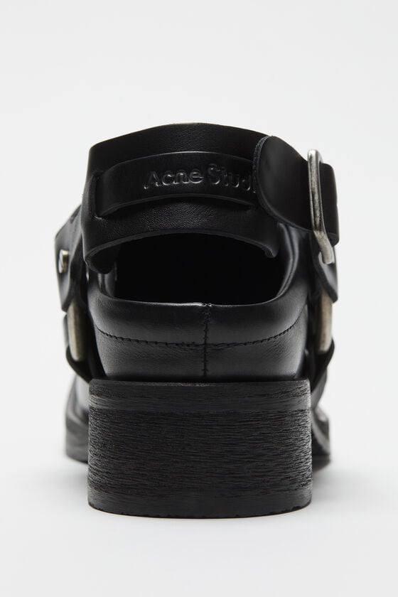 Acne Studios Mules aus Leder mit Schnalle Bis zu 50% Rabatt