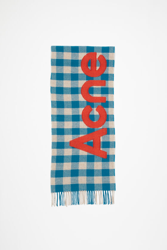 Acne Studios Karierter Logo-Schal