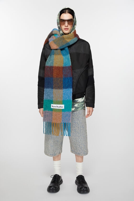 Acne Studios Karierter Schal aus Mohair Bis zu 55% Rabatt