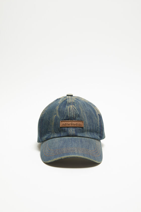 Acne Studios Kappe mit Denim-Logo Discount Store für neue Produkte