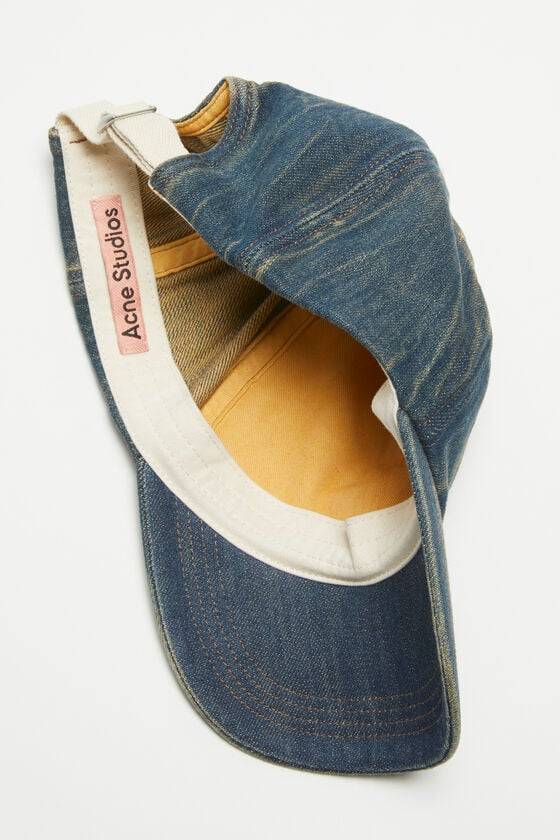 Acne Studios Kappe mit Denim-Logo Discount Store für neue Produkte