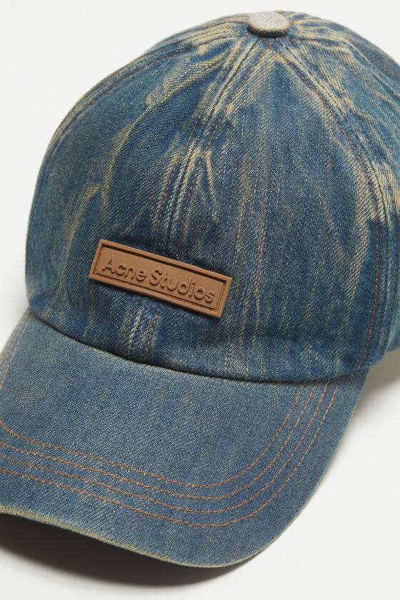 Acne Studios Kappe mit Denim-Logo Discount Store für neue Produkte