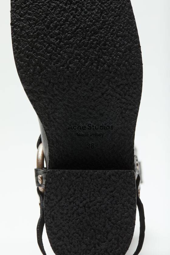 Acne Studios Lederstiefel mit Schnalle Kostenloser Versand international