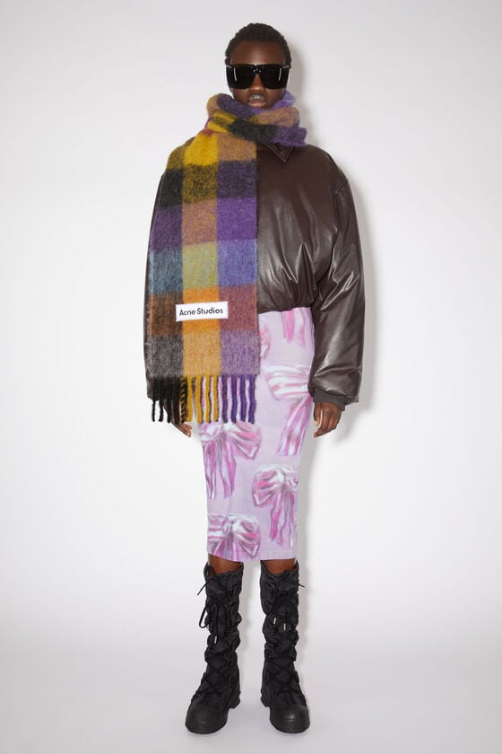 Acne Studios Karierter Schal aus Mohair Fabrikladen