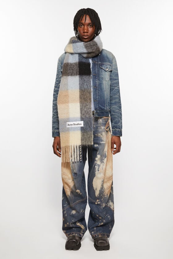 Acne Studios Karierter Schal aus Mohair zollfrei