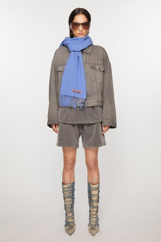 Acne Studios Schmaler Fransen-Schal aus Wolle Angebote