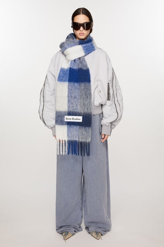 Acne Studios Karierter Schal aus Mohair Hotsell