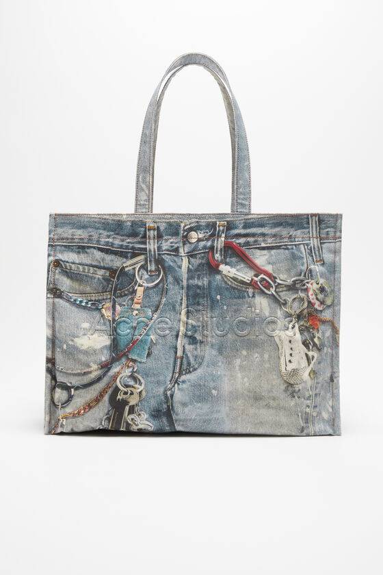 Acne Studios Bedruckte Tote Bag Schlussverkauf