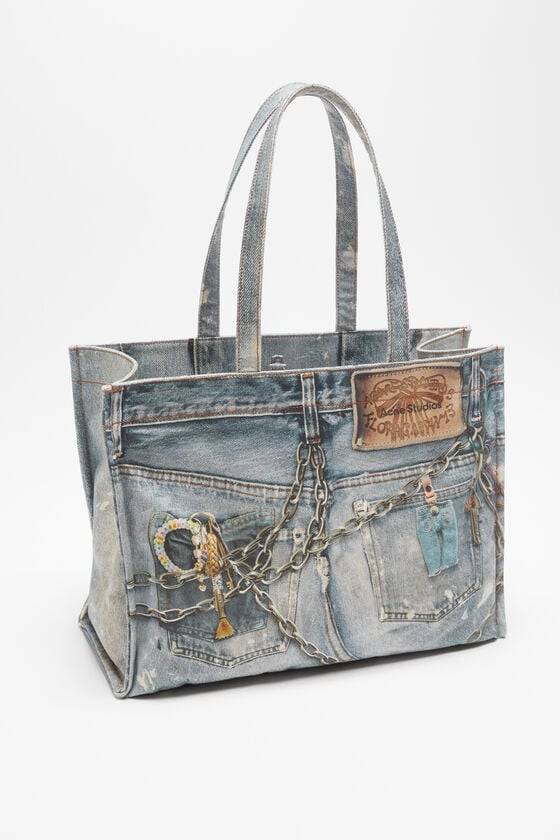 Acne Studios Bedruckte Tote Bag Schlussverkauf