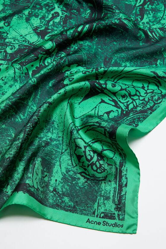 Acne Studios Printed silk scarf Laufsteg-Show Fabrikverkauf