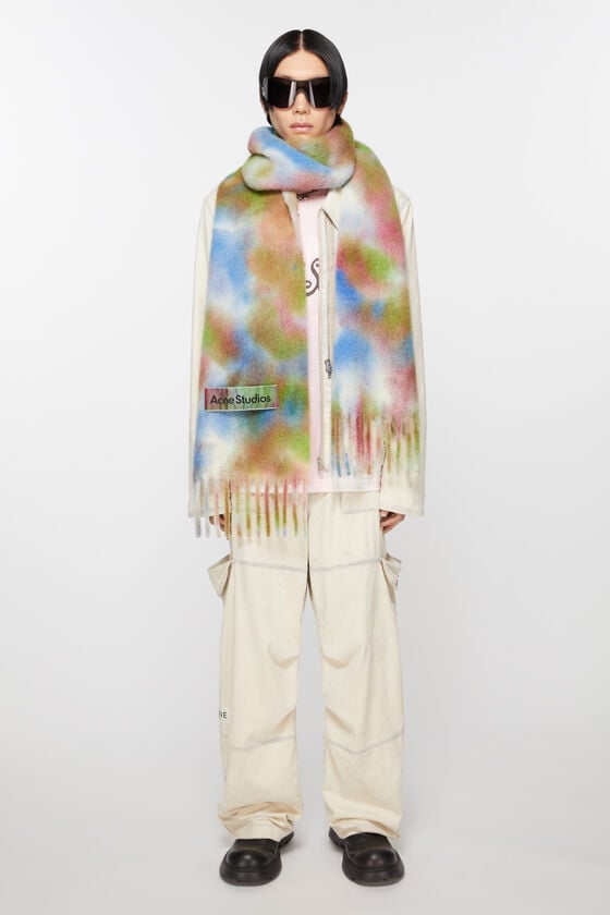 Acne Studios Schal aus Alpakawolle in Batik-Optik Limitierter Zeitrabatt