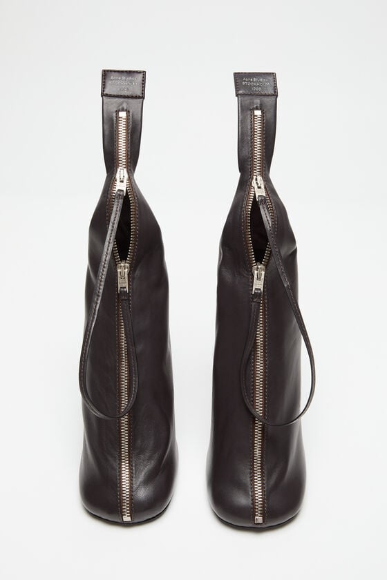 Acne Studios Leather zip heels Laufsteg-Show Sonderangebot