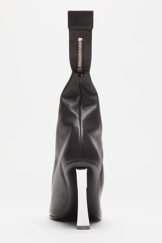 Acne Studios Leather zip heels Laufsteg-Show Sonderangebot