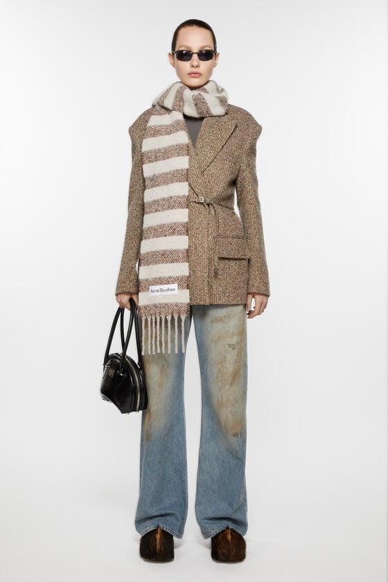 Acne Studios Gestreifter Alpaka-Schal - Schmal Valentinstagsangebot