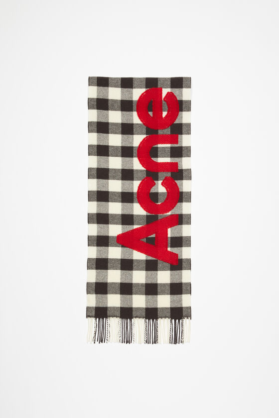 Acne Studios Karierter Logo-Schal