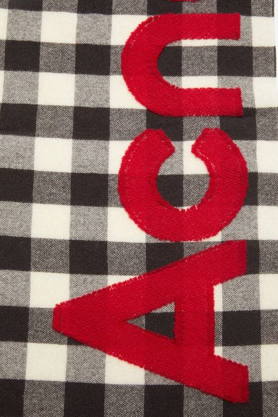 Acne Studios Karierter Logo-Schal Lagerräumung