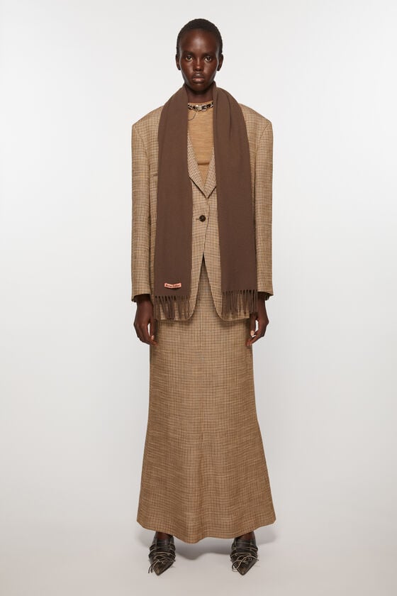 Acne Studios Schmaler Fransen-Schal aus Wolle Heißer Verkauf