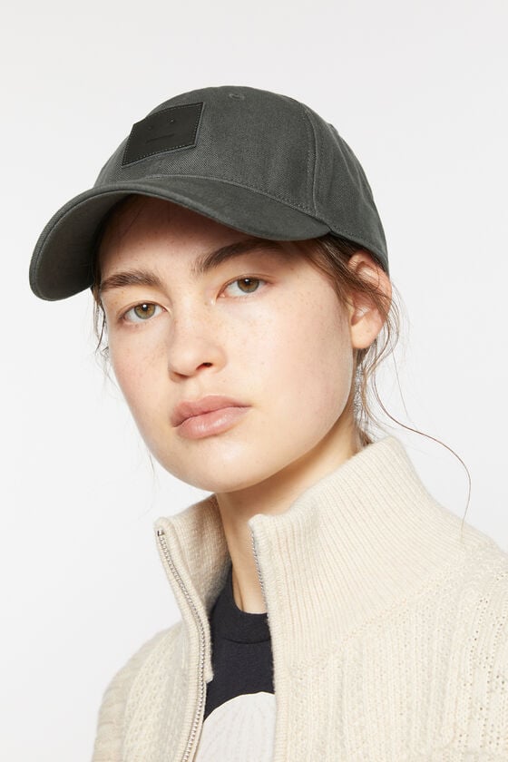 Acne Studios Leder Face-Patch Kappe Neuheiten