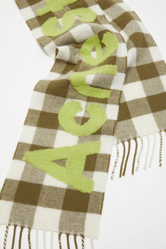 Acne Studios Karo-Schal mit Logo - Schmal Saisonale Angebote