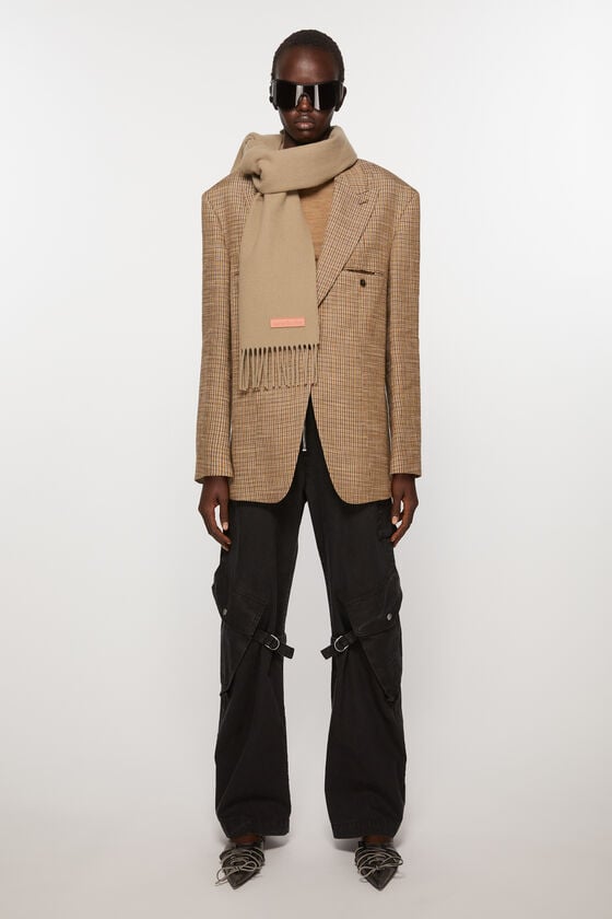 Acne Studios Schmaler Fransen-Schal aus Wolle Kauf eins, bekomm eins gratis