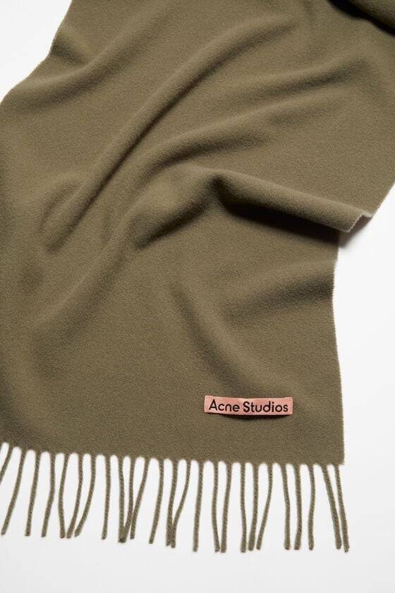 Acne Studios Schmaler Fransen-Schal aus Wolle VIP-Rabatte
