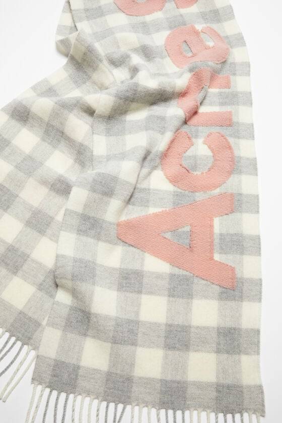 Acne Studios Karierter Schal mit Logo JETZT KAUFEN