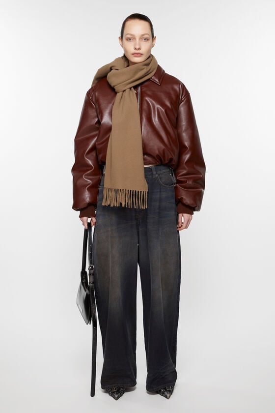Acne Studios Schmaler Fransen-Schal aus Wolle Nur für heute