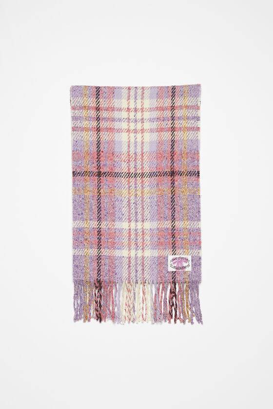 Acne Studios Fransen-Schal mit Karomuster Super Rabatt