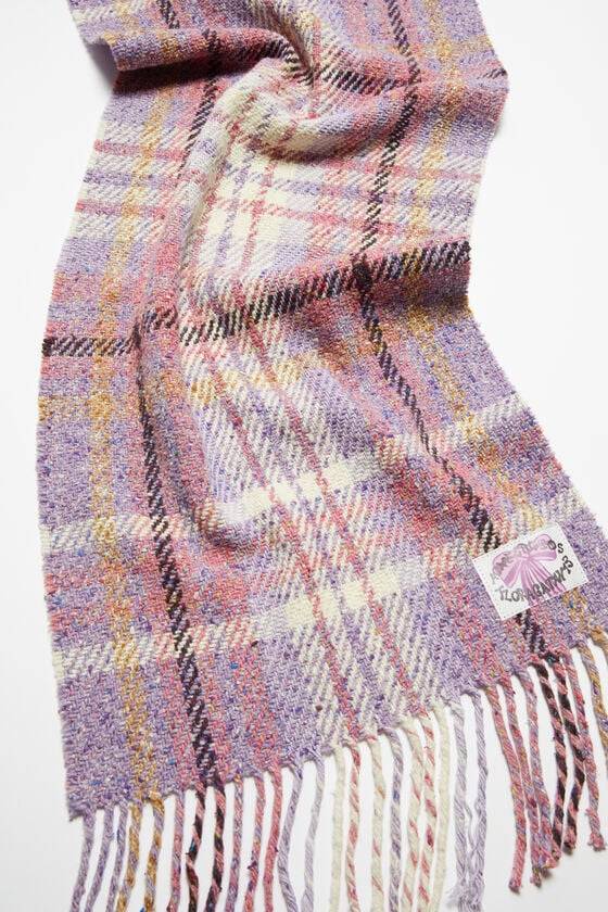 Acne Studios Fransen-Schal mit Karomuster Super Rabatt