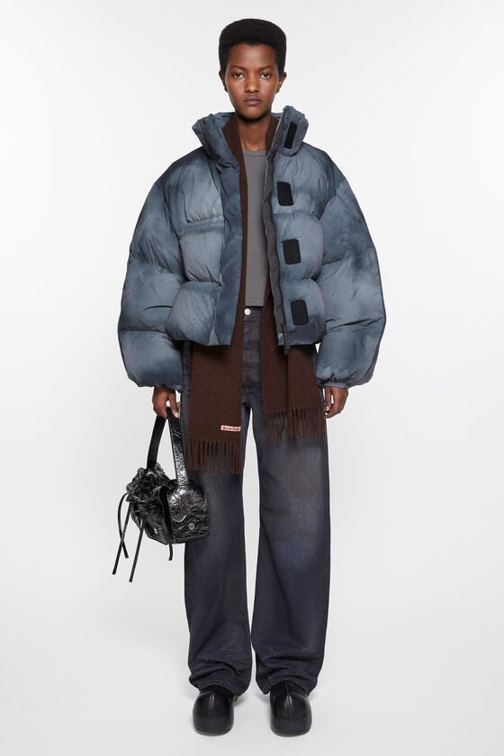 Acne Studios Schmaler Fransen-Schal aus Wolle Clearance-Verkauf