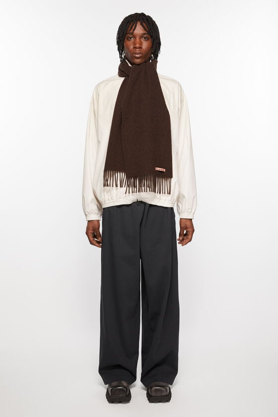 Acne Studios Schmaler Fransen-Schal aus Wolle Clearance-Verkauf