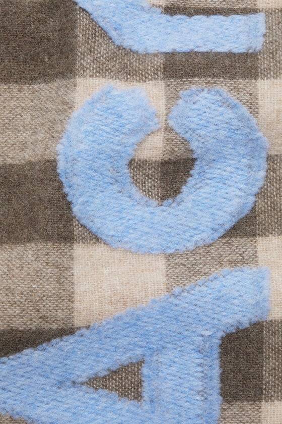 Acne Studios Karo-Schal mit Logo - Schmal Fabrikladen