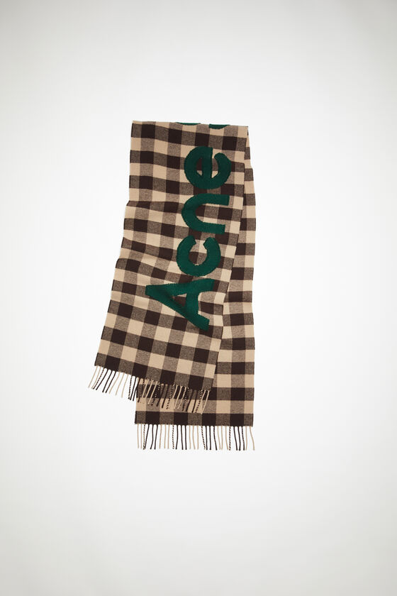 Acne Studios Karierter Logo-Schal