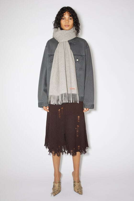 Acne Studios Oversized-Wollschal mit Fransen Günstiger Verkauf