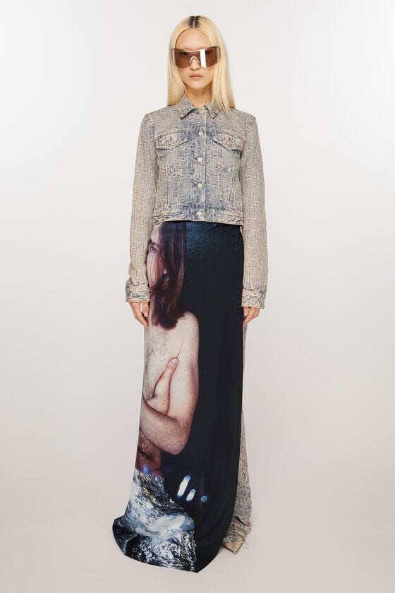 Acne Studios Bedruckter Seidenschal Begrenztes Angebot