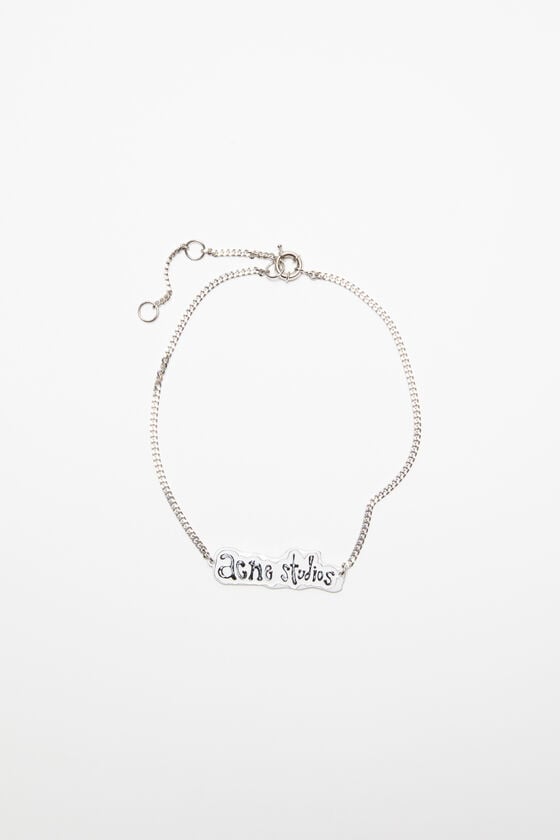 Acne Studios Halskette mit Logo-Label Preisnachlass