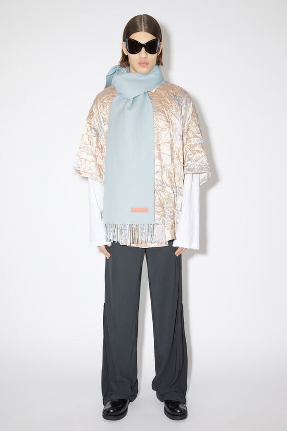 Acne Studios Wollschal mit Label in Rosa – Schmal Valentinstagsangebot
